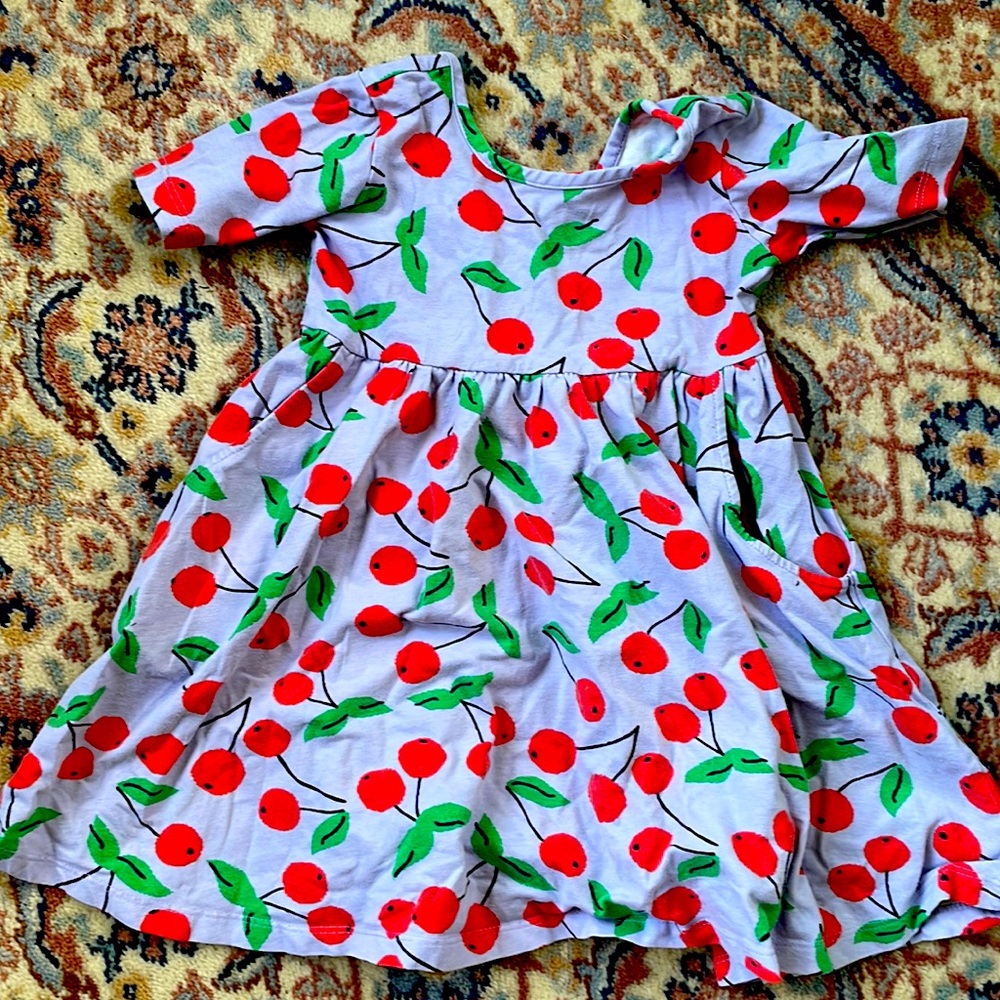 Hanna andersson purple cherry dress with pockets!